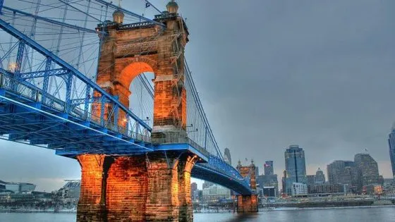 bridge at dusk