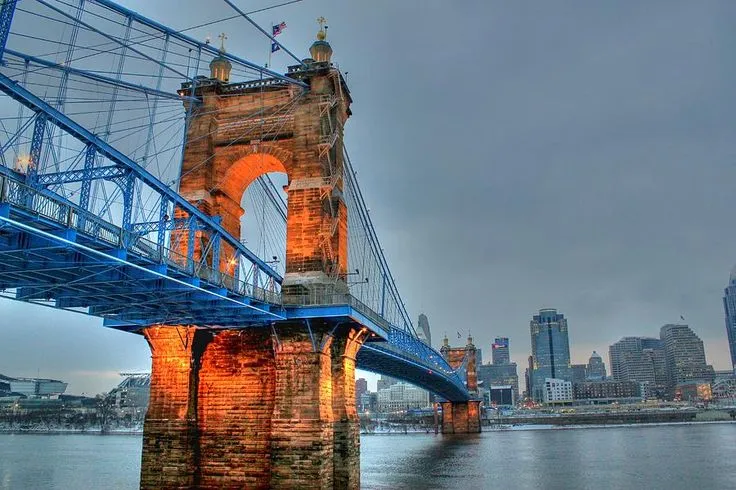 bridge at dusk