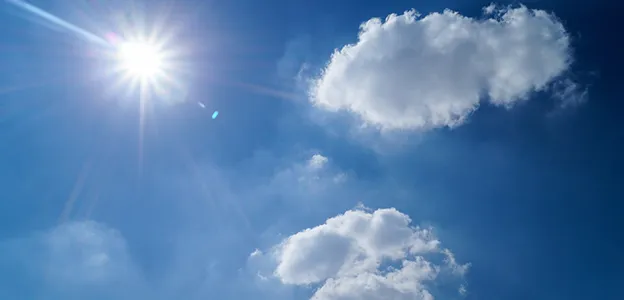 clouds on sunny day